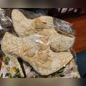 Vintage Lace Ankle Boots